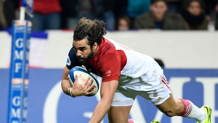 Yaonn Huget was among the France try-scorers against Samoa on his return from injury