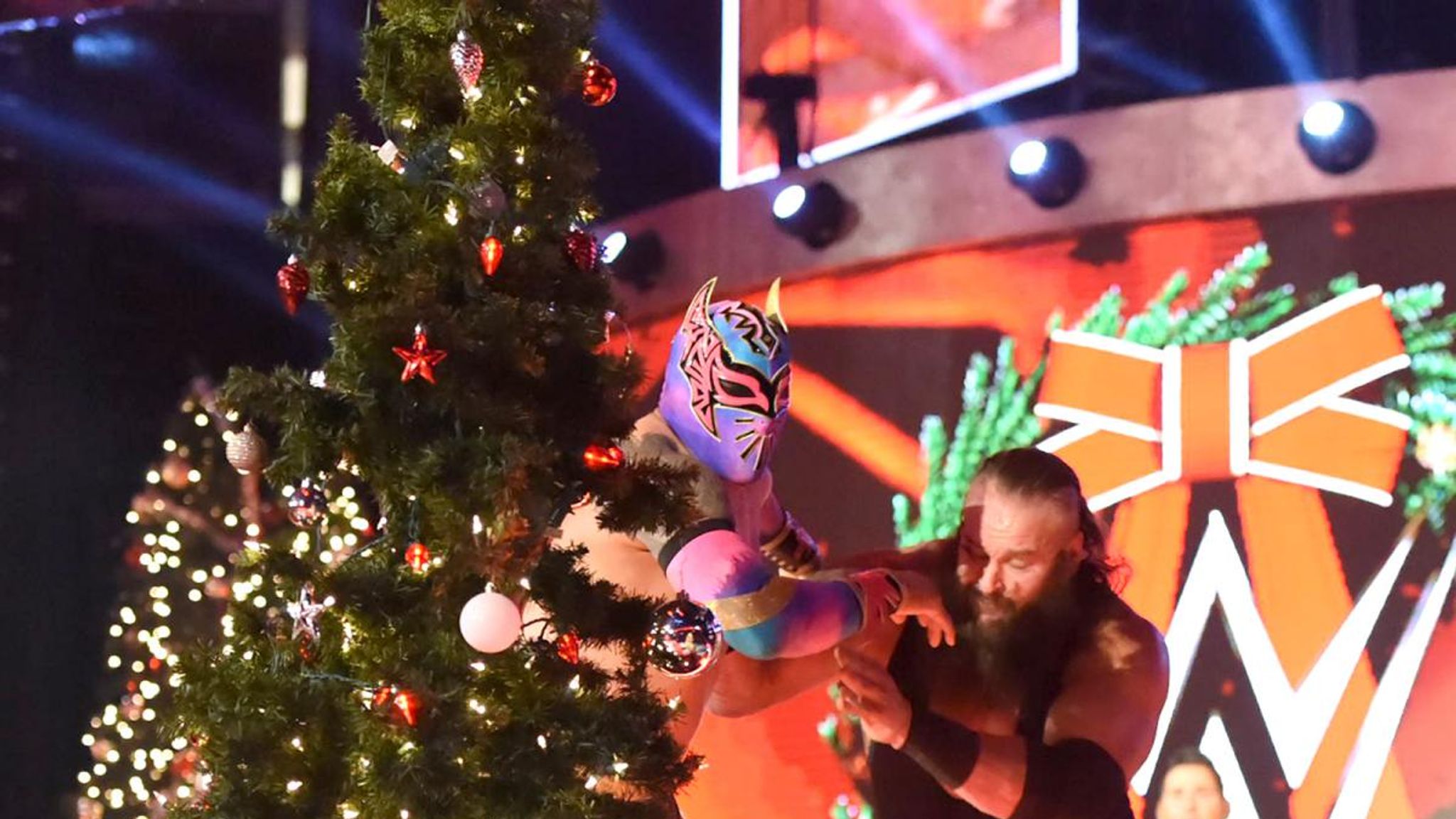 Wwe Raw Christmas Eve 2022 Wwe Raw's Top Moves: Sin Cara Thrown Into Christmas Tree! | Wwe News | Sky  Sports