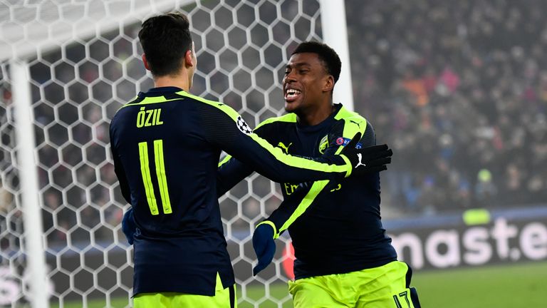 Alex Iwobi rounded off a fine evening for the Gunners