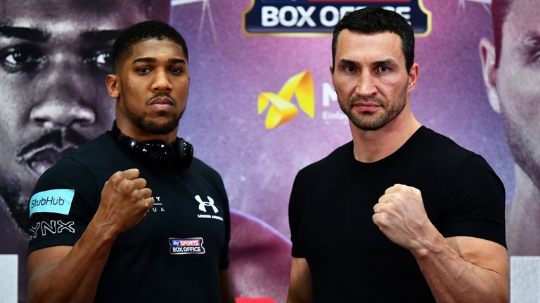 Joshua is preparing for Wembley fight with Klitschko on April 29, live on Sky Sports Box Office