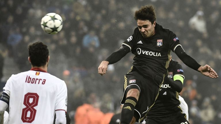 Clement Grenier (centre) is expected to leave Lyon in January