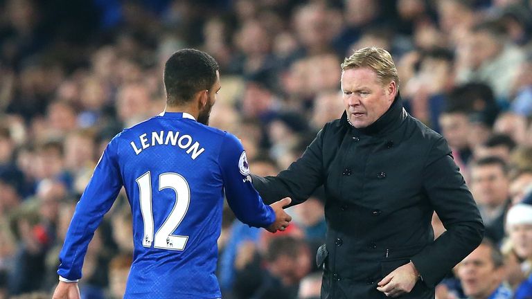 Everton boss Ronald Koeman has promised Aaron Lennon his full support