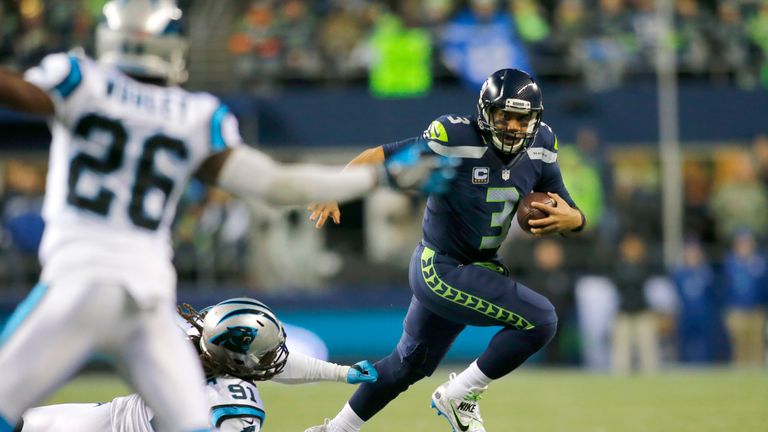 Russell Wilson threw for 277 yards, stretching the Panthers defence at every opportunity