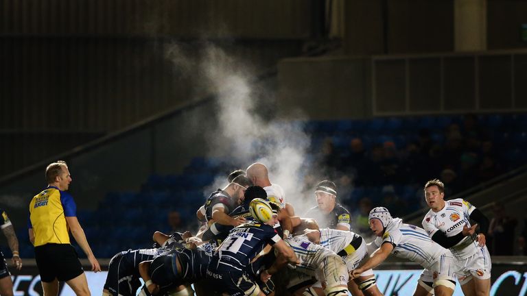 Will Chudley releases the Chiefs backs from a scrum