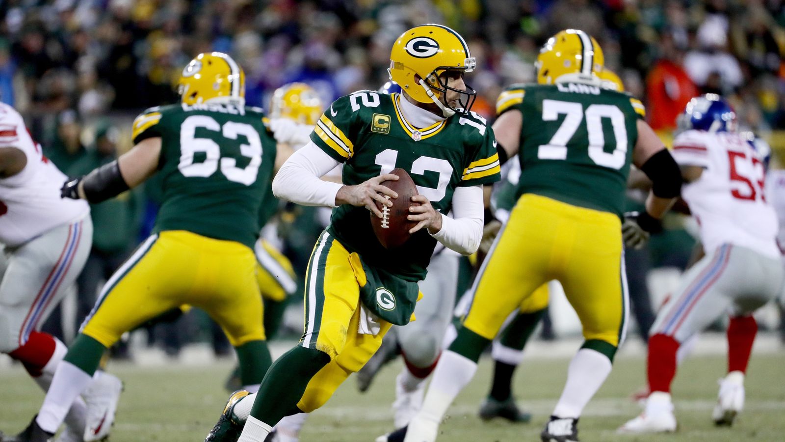 NFL wildcard round: New York Giants 13-38 Green Bay Packers – as