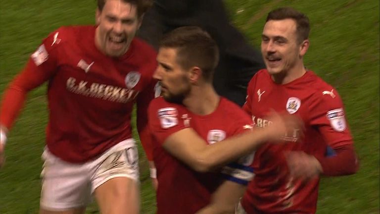 Conor Hourihane netted Barnsley's third from a free kick