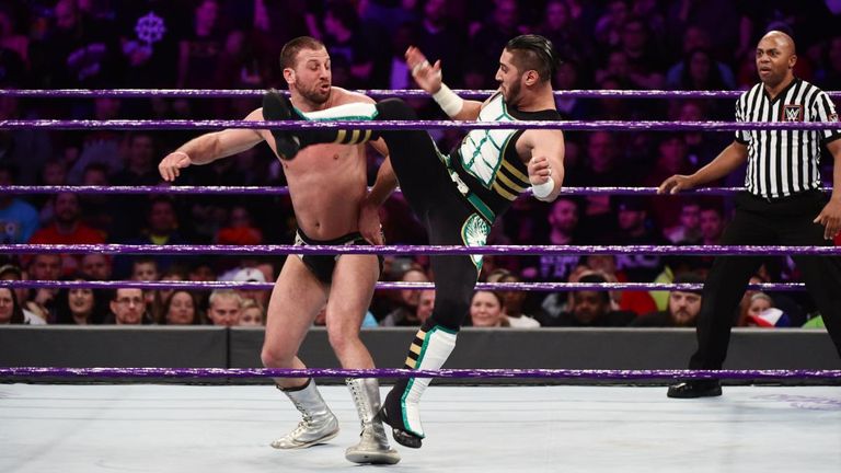 Mustafa Ali boots Drew Gulak on Monday Night Raw