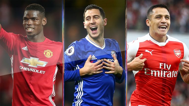 Paul Pogba, Eden Hazard and Alexis Sanchez are among the foreign stars