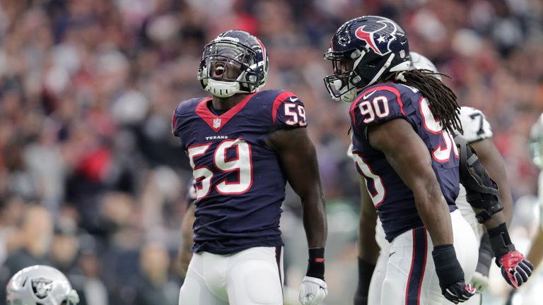 Whitney Mercilus was able to disrupt Cook and the Raiders offence throughout the game