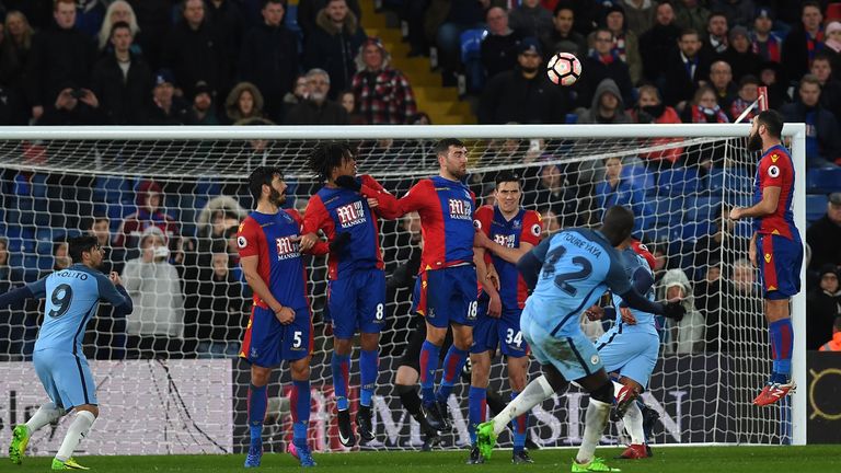 Yaya Toure scored against Crystal Palace in the FA Cup in January