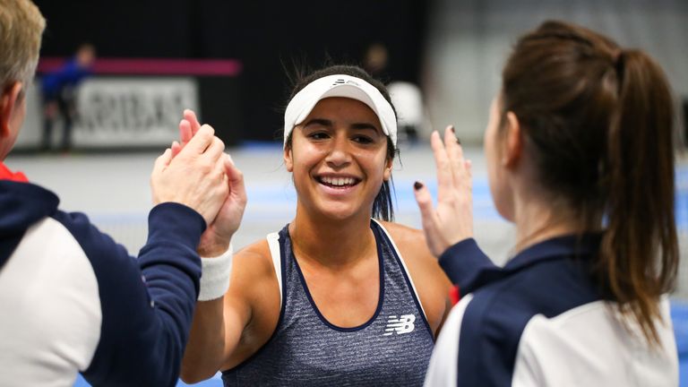 Heather Watson revels in her win for the loss of just one game