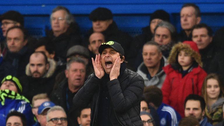 Conte's Chelsea are 10 points clear at the top of the league in his first season