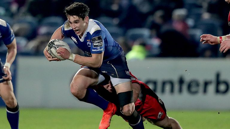 Joey Carbery scored two tries as Leinster thrashed Edinburgh on Friday night