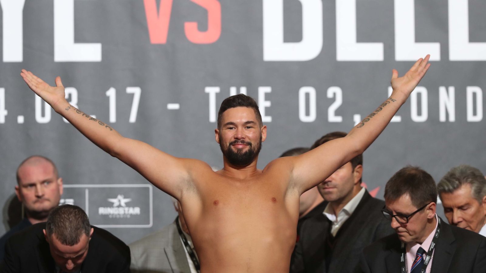 Tony Bellew dismisses a verbal attack from Dillian Whyte