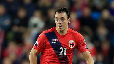 Image of Vegard Forren in action for Norway during a Euro  2016 qualifier