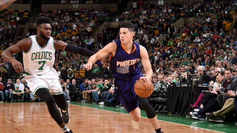 Phoenix Suns guard Devin Booker scores 70 points at Boston