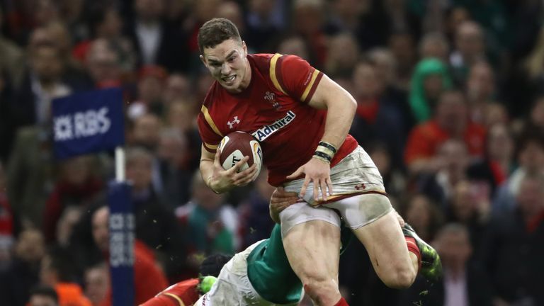 George North scored two tries for Wales in their Six Nations victory over Ireland
