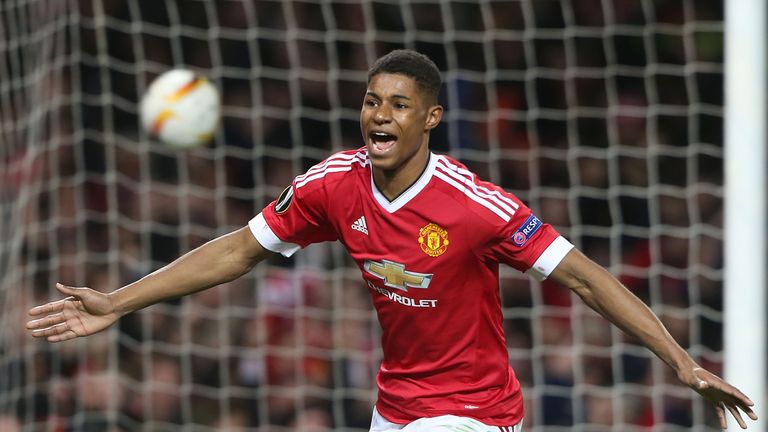 Rashford scored twice on his United debut against Midtjylland in February 25, 2016