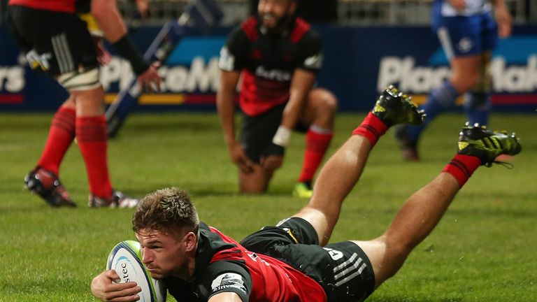 George Bridge scored three first-half tries for the Crusaders 