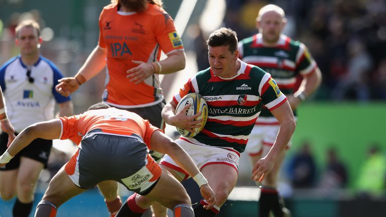 Freddie Burns on the attack for Leicester