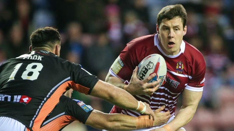 Forward Joel Tomkins returns to the Wigan squad after recovering from a groin injury 