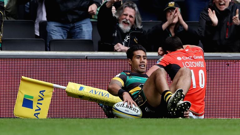 Ken Pisi dived over in the corner for Northampton