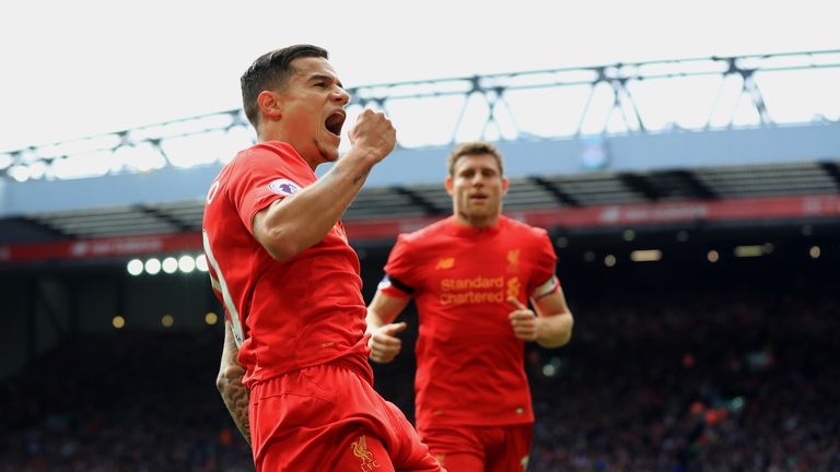 Philippe Coutinho scored for Liverpool in their Merseyside derby win last season