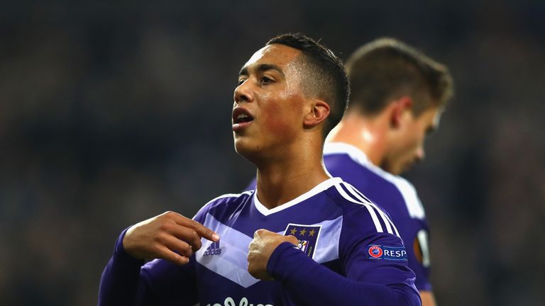 Anderlecht's Youri Tielemans is one of several players on Manchester City's transfer wish list