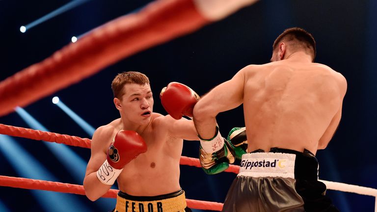 Fedor Chudinov (left) in action