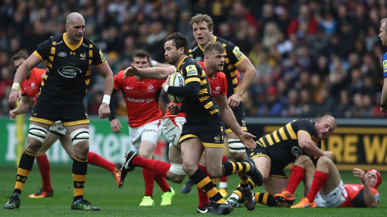Wasps' Danny Cipriani breaks with the ball 