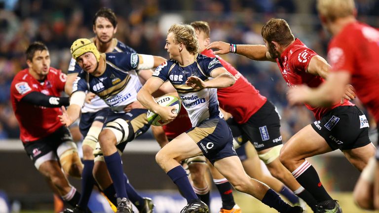 Joe Powell breaks for the Brumbies