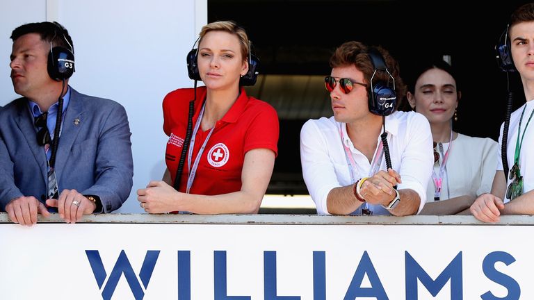 Princess Charlene of Monaco watched qualifying at Williams