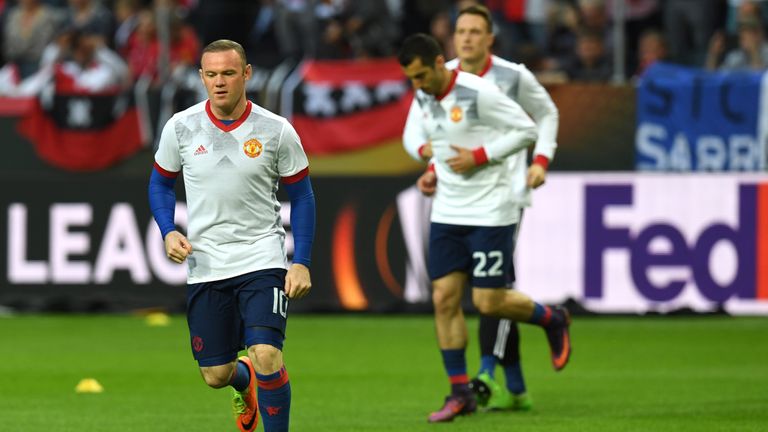 Wayne Rooney was named on the bench by Jose Mourinho