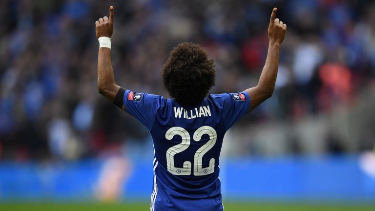 Willian notched twice in the FA Cup semi-final win against Spurs at Wembley