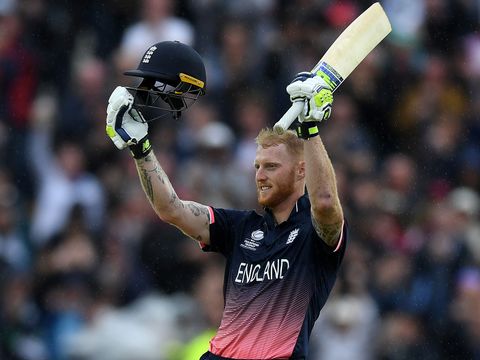 Ben Stokes celebrates his century