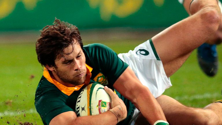 Jan Serfontein scored one of four South African tries in the victory