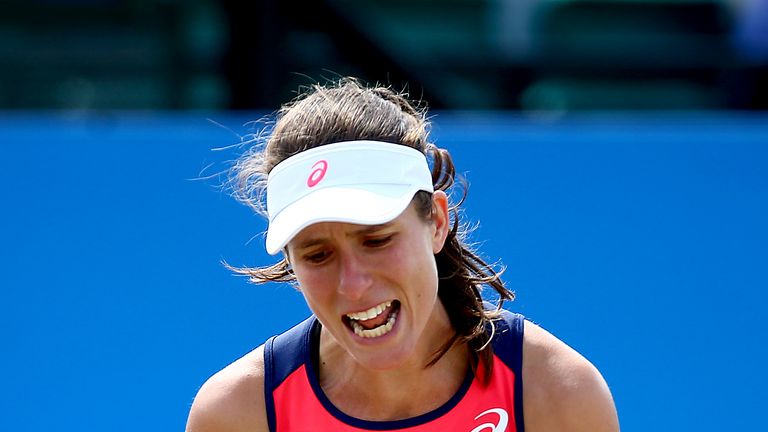 Johanna Konta advanced to the final of the Aegon Open in Nottingham