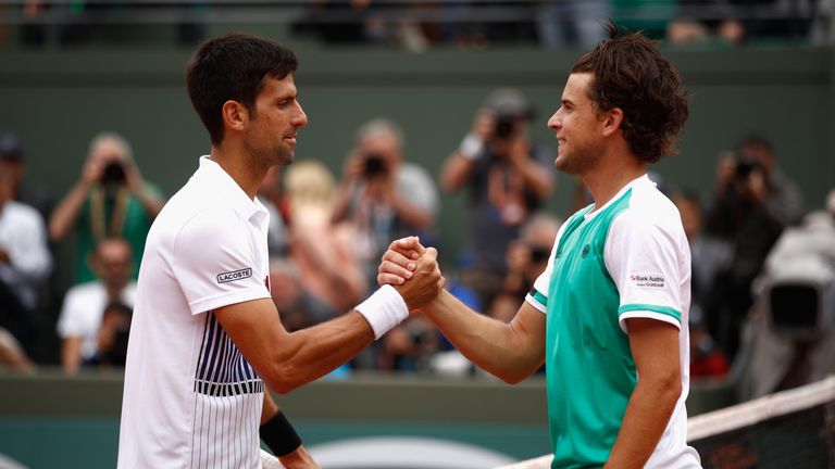 Djokovic hailed the performance of Dominic Thiem who had lost all five previous meetings between the pair