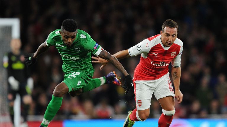 Santi Cazorla's last appearance for Arsenal came against Ludogorets in October