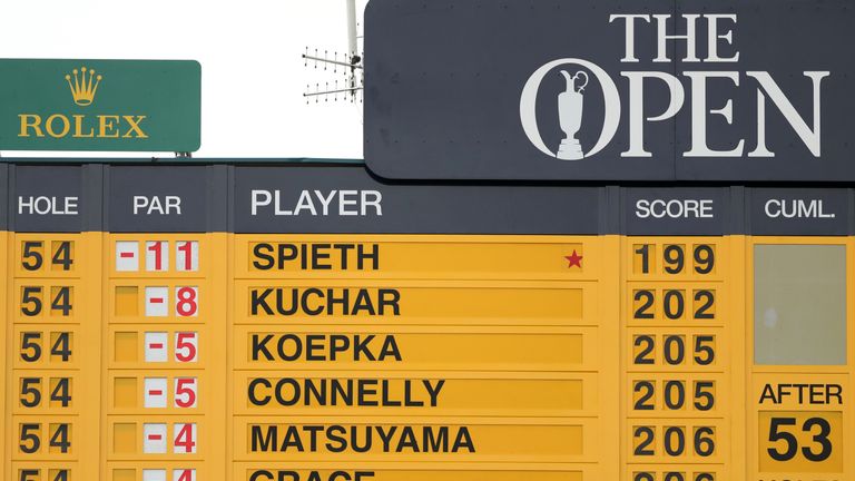 Spieth will take a three-shot lead into the final day
