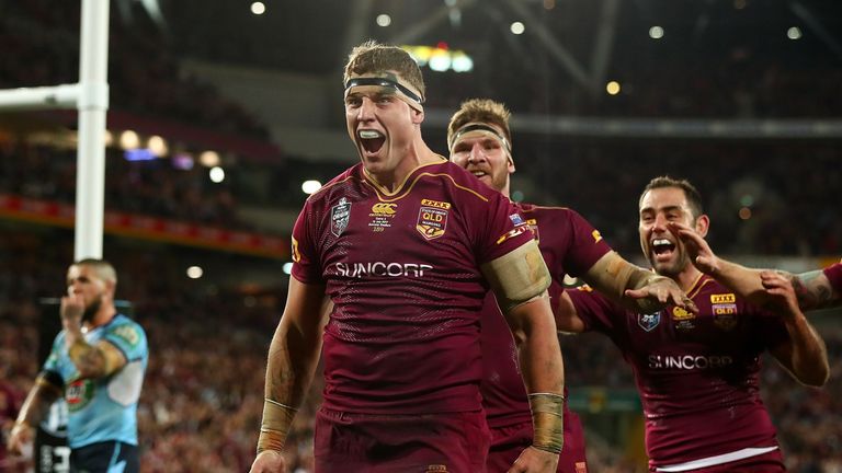 Jarrod Wallace scored Queensland's fourth try