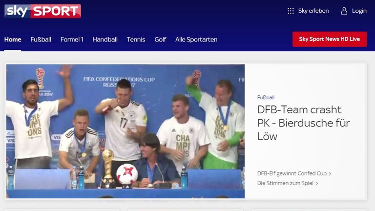 Sky Sports Germany has launched its new website