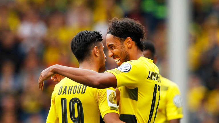 Pierre-Emerick Aubameyang scored a hat-trick against Rielasingen-Arlen in the first round of the DFB-Pokal Cup