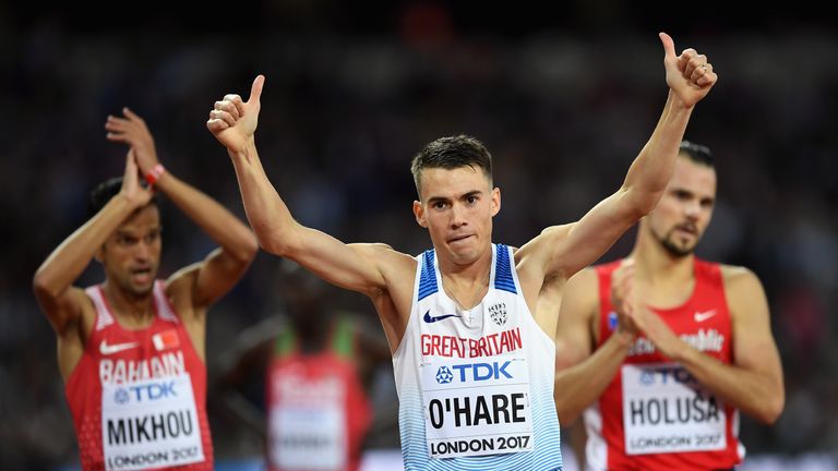 Chris O'Hare of Great Britain finished third in his heat