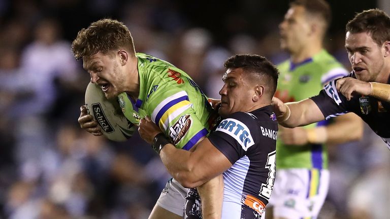 Elliot Whitehead starred at loose forward against the Sharks