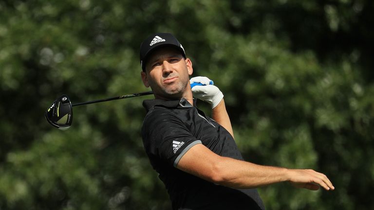 Sergio Garcia dropped six shots in four holes but salvaged a 75