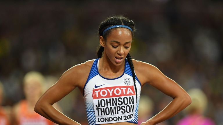 Katarina Johnson-Thompson misses out on heptathlon gold as Tori Bowie