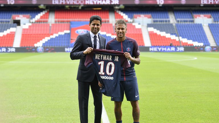 Neymar left the Nou Camp for £200m to join PSG in 2017