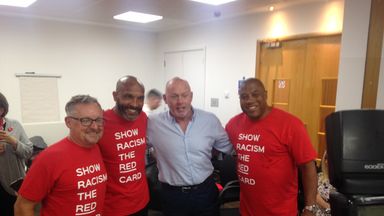 Image of SRtRC chief exec Ged Grebby is joined by Curtis Fleming, Perry Groves and John Barnes at the event launch