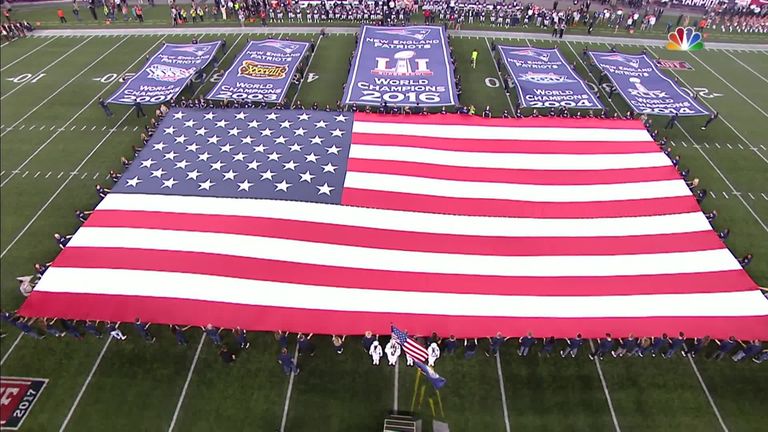 The US anthem is traditionally played before every NFL game